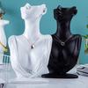 Mannequin Necklace Jewelry Display Stand Portrait Model Head Bust Earrings Necklace Rack Holder Jewellery Props