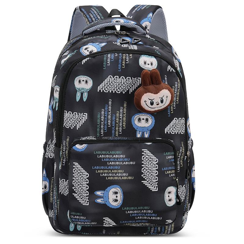 Школьный рюкзак Labubu Милый мультяшный школьный рюкзак Женский Большой вместимости Для четвертого, пятого и шестого классов Легкий Водонепроницаемый Рюкзак большой вместимости KTY