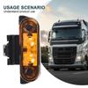 Светодиодный фонарь на крышу кабины для грузовика Volvo FH FM, сигнальная лампа белого, янтарного, синего цвета, плафон для грузовика, 12 В, аксессуары для автомобильных фар ABS