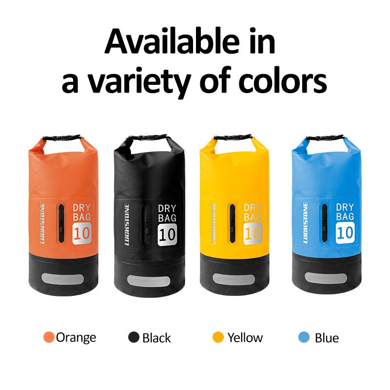 Waterproof Dry Bag 10L/20L Large-Capacity Bucket Bag with Shoulder Straps Lightweight Backpack for Rafting Swimming Kayaking