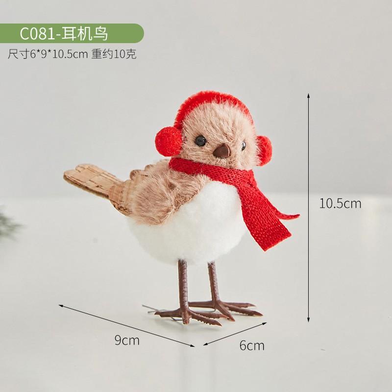 Christmas Foam Bird Ornament Hanging Decor Tree Home Party Festive Decoration Cartoon Style