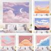 Pink Moon Tapestry Ins Hanging Cloth Background Canvas Oil Painting Dream Room Decoration Wall Covering