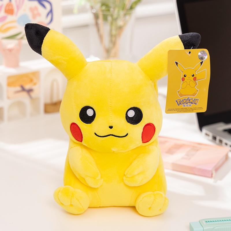 Genuine Pokemon Pikachu Stuffed Doll Cute Cartoon Anime Series Gengar Eevee Stuffed Doll Kawaii Toys Hobbies Kids Birthday Gift