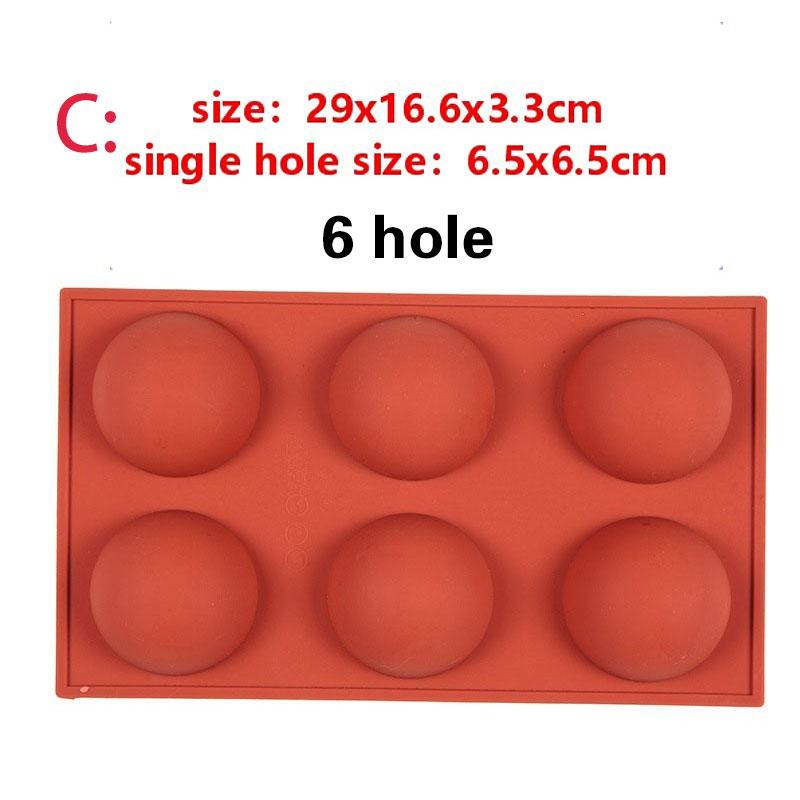 1 шт., шарообразная сферическая форма для выпечки помадки для торта, кондитерских изделий, украшения своими руками, силиконовая форма для шоколадных конфет, круглая форма для десерта