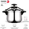 Autocuiseur à Étrier 6 L, Induction, Acier Inox. 18/10, 3 Systèmes de Sécurité FAGOR Clásica Bombe 6 Argent 802745