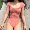 Korea Bikini Belly Cover Up Slim Small Breasts Conservative Swimsuit Small Fragrant Style Spa Sexy One-piece Swimsuit