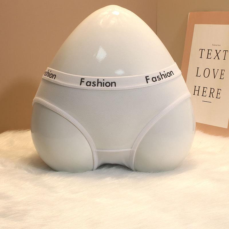 Breathable Mesh English Letter Sports Style Ultra-Thin Women's Briefs