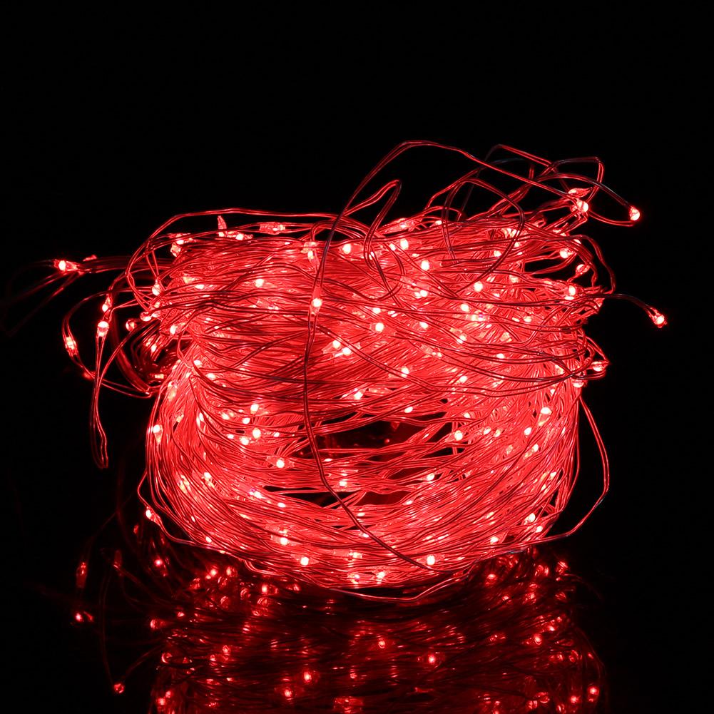 Гирлянда светодиодная с серебряным покрытием из медной проволоки, звездная гирлянда для наружного/внутреннего декора