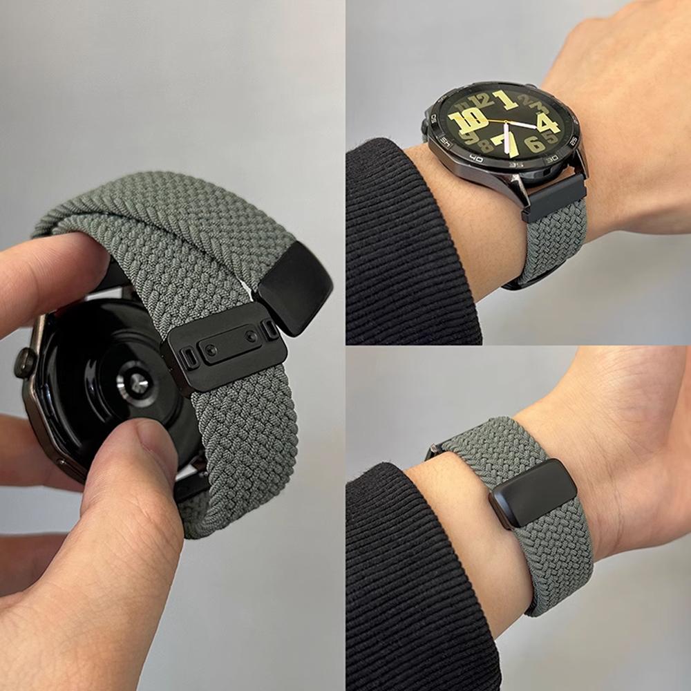 20 мм 22 мм ремешки для Samsung Galaxy Watch 4/5/6/7/6 classic/5 Pro/Gear s3 44 мм 40 мм плетеный ремешок браслет Huawei GT2e 3 4 ремешок