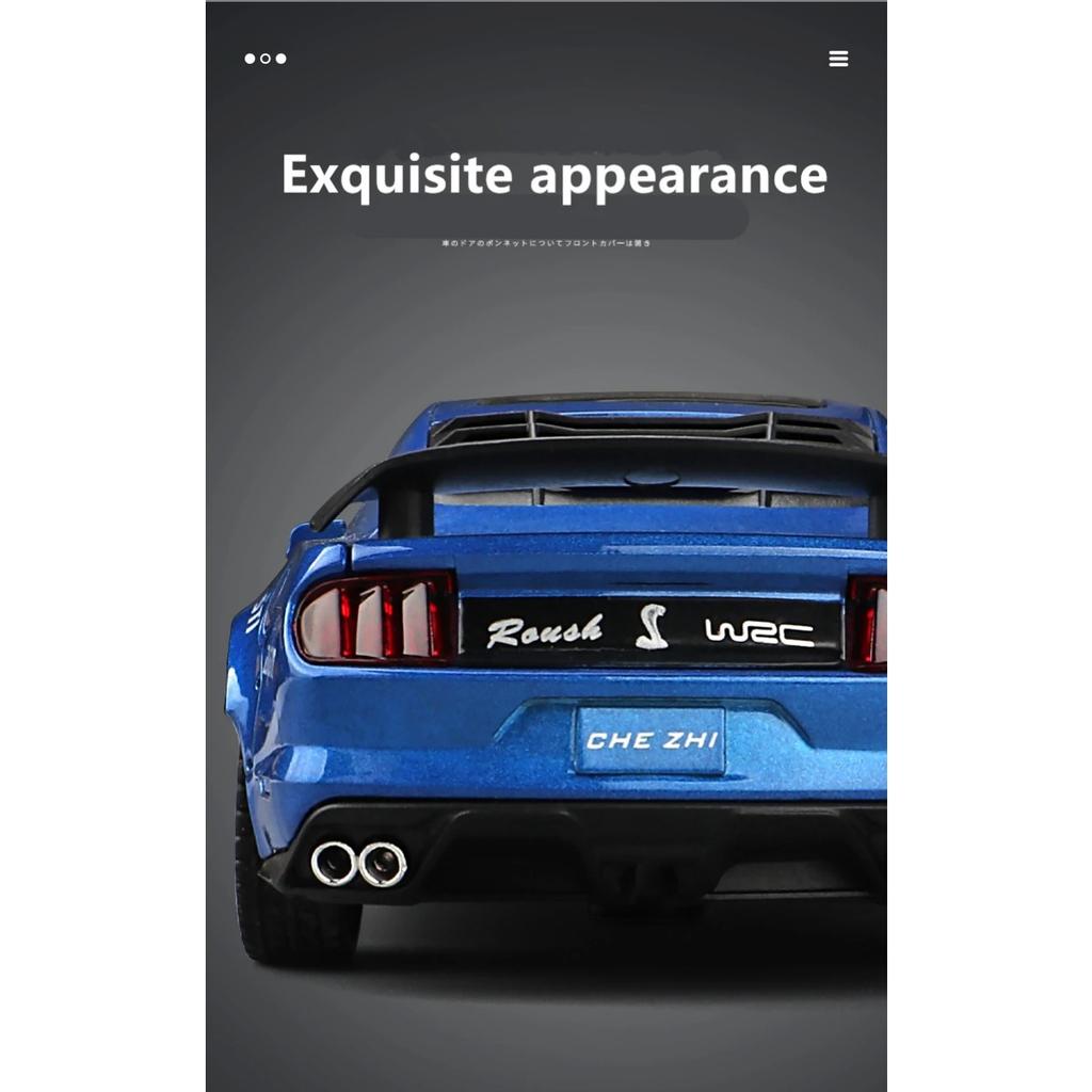 1/32 Ford Mustang Shelby GT500 Alloy Sports Car Model Diecast & Toy Vehicles Metal Car Model Simulation Collection Children Gift