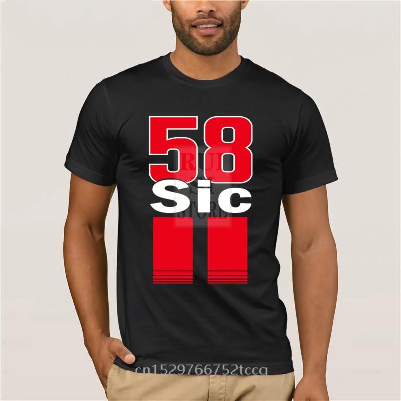 Men's T-shirt Cartoon Fun Marco Simoncelli 58 Classic Supersic Super Sic Homme Large Merch Men'