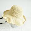 Ladies Foldable Fashion Sun Hat  Holiday Beach Sun Hat Floppy Straw Brimmed Cap