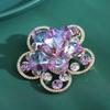 High-End Fashion Diamond-Encrusted Flower Brooch Temperament Versatile Suit Pin Brooch