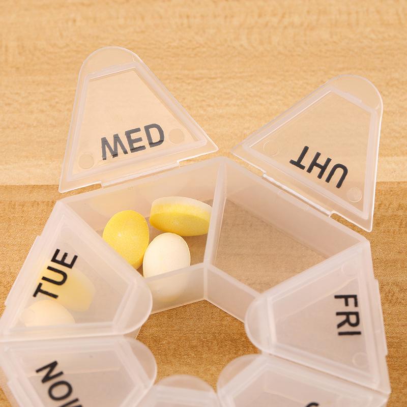 1 шт., пластиковый чехол для таблеток, 7 дней, коробка для конфет, портативный держатель для планшета, органайзер для путешествий, дозатор для таблеток, контейнер