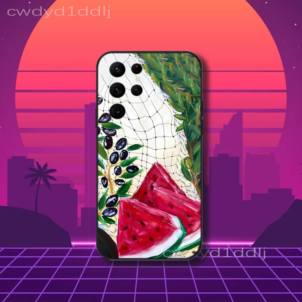 Чехол для телефона Art P-Palestine-es-F-Flag для Samsung S10, S21, FE, S21, S26, S25, S24, S23, Ultra, S9, S22, Plus Черный корпус