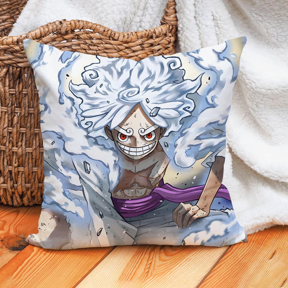 Anime L-L-LufyS Cool Pillow Case Home Cushion Cover Suitable For Office Sofa Car Suitable For All Seasons