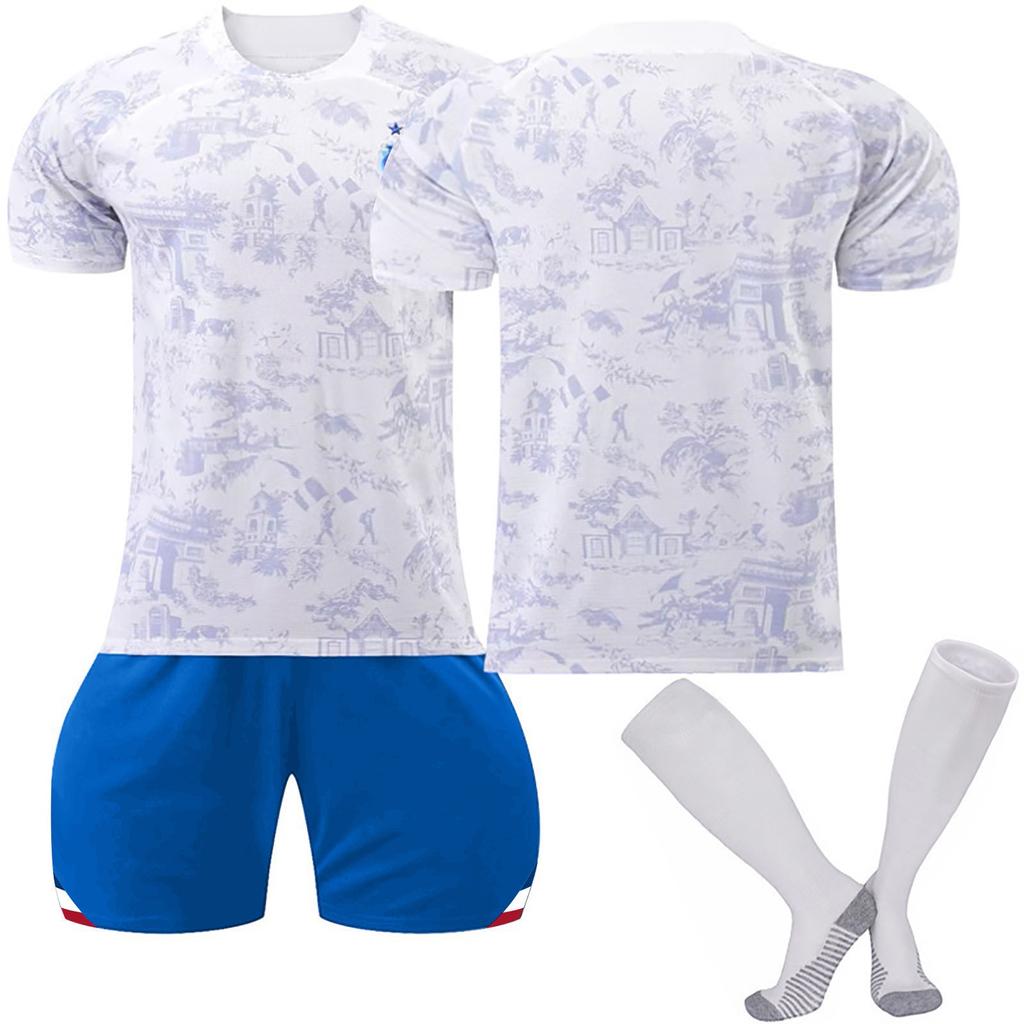 22/23 France Away Football Jerseys Shorts Socks Set New Shorts Socks Adult Sizes Outfits