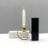 Nordic Modern Light Luxury Marble Metal Candle Holder Model Room Villa Decoration Ornaments Retro Creative Candle Holder