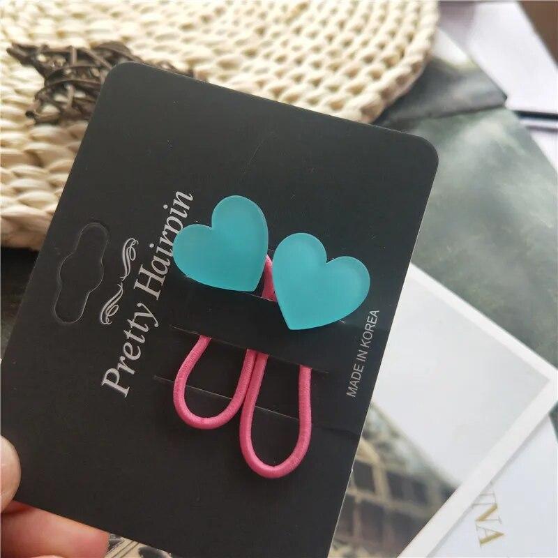 2 шт. эластичные ленты для волос для маленьких девочек, яркие цвета, кольцо для волос, веревка для волос, детские головные уборы, детские аксессуары для малышей