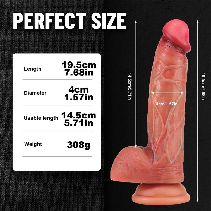 Women's Room Masturbator Color Cosmetics Liquid Silicone Simulation Penis Double-layer Dildo Adult Sex Products