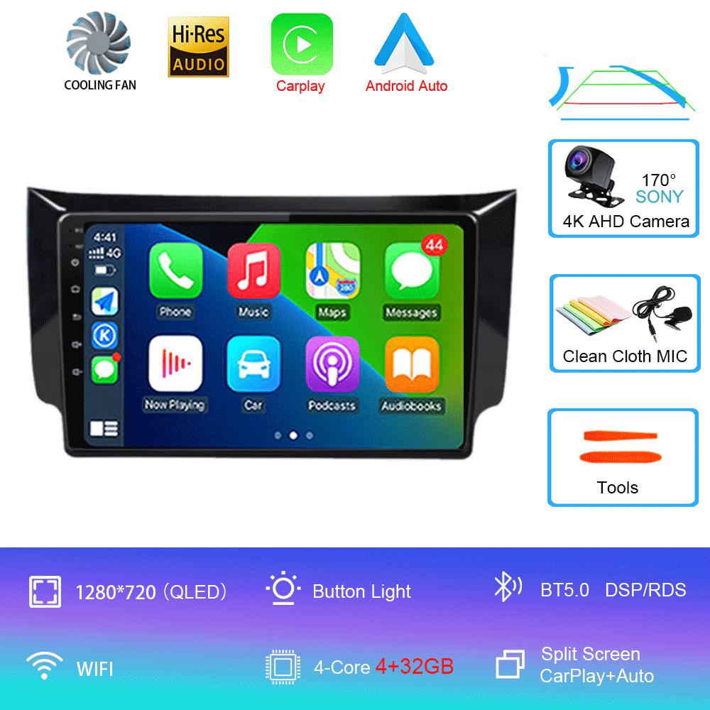 Автомобильное радио Android 14 Carplay Auto для Nissan Sylphy B17 Sentra 12 2012 2013 2014-2018 GPS Мультимедиа Видео Плеер Стерео 2din 4G