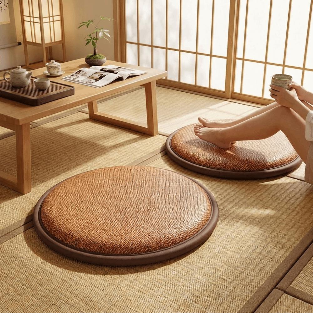 Round Cooling Seat Cushion Thick Meditation Cushion Cat Nest Mat Tatami Mat Office