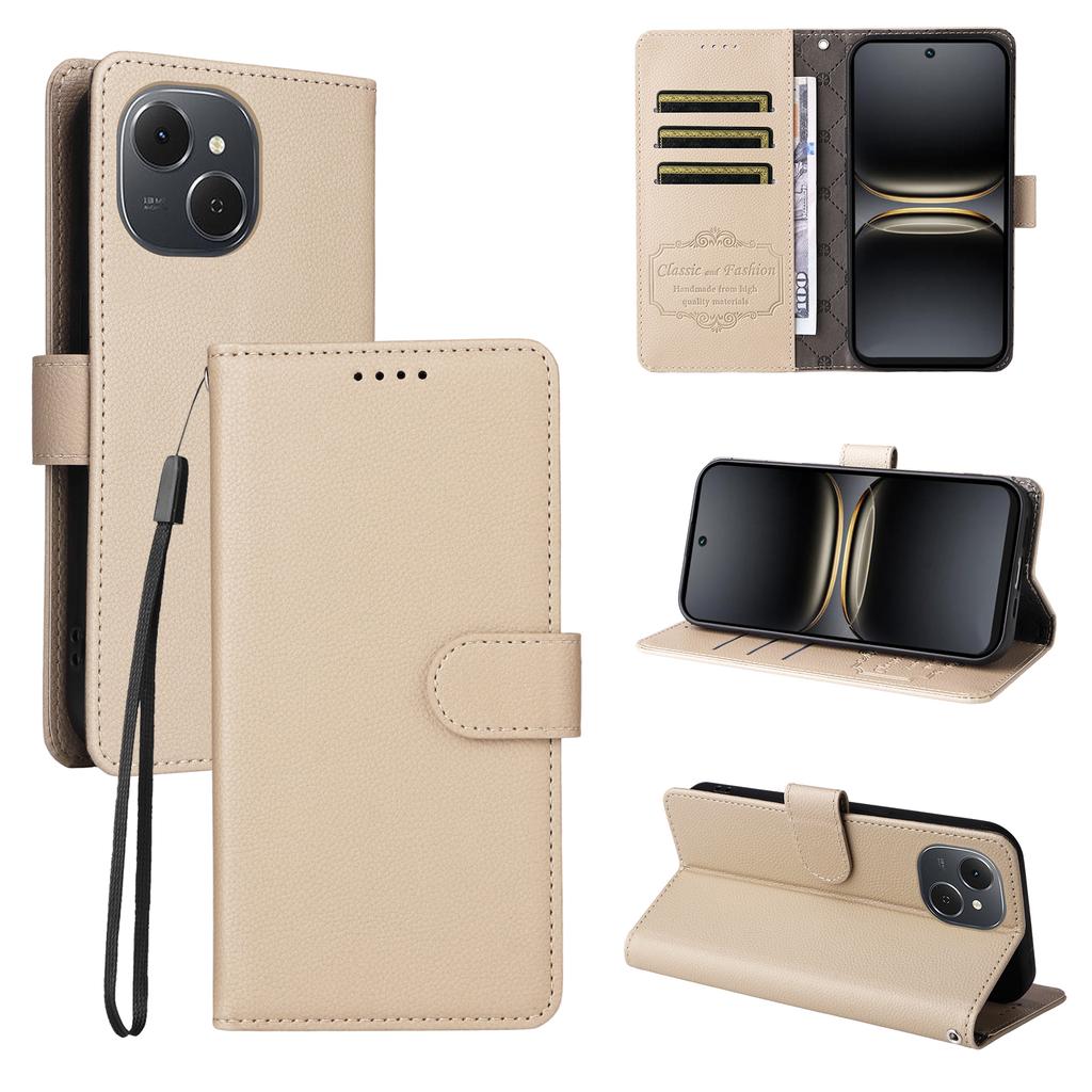 Чехол для TECNO Spark 40C с блокировкой RFID, 3 слотами для карт, кожаный чехол для телефона из ПУ с ремешком на запястье