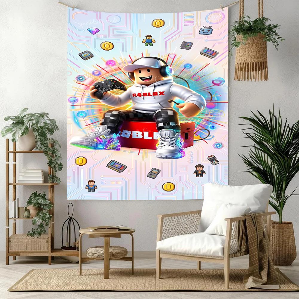 Roblox Wall Decor Tapestry Art For Pet Memorial Birthdaywedding Party Backdrop Family Gift