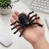 Movable Spider Joints 3D Printed Articulated Figurine, Flexible Joint Black Realistic Model Statue, Collectible Gothic Ornament for Halloween