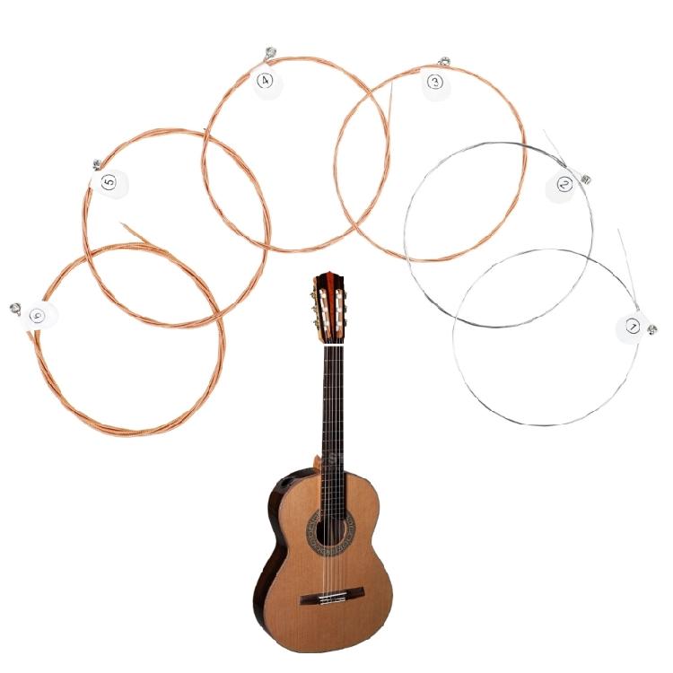 6Pcs Folk Guitar Steel Core Strings Classical Strings Perfect Intonation