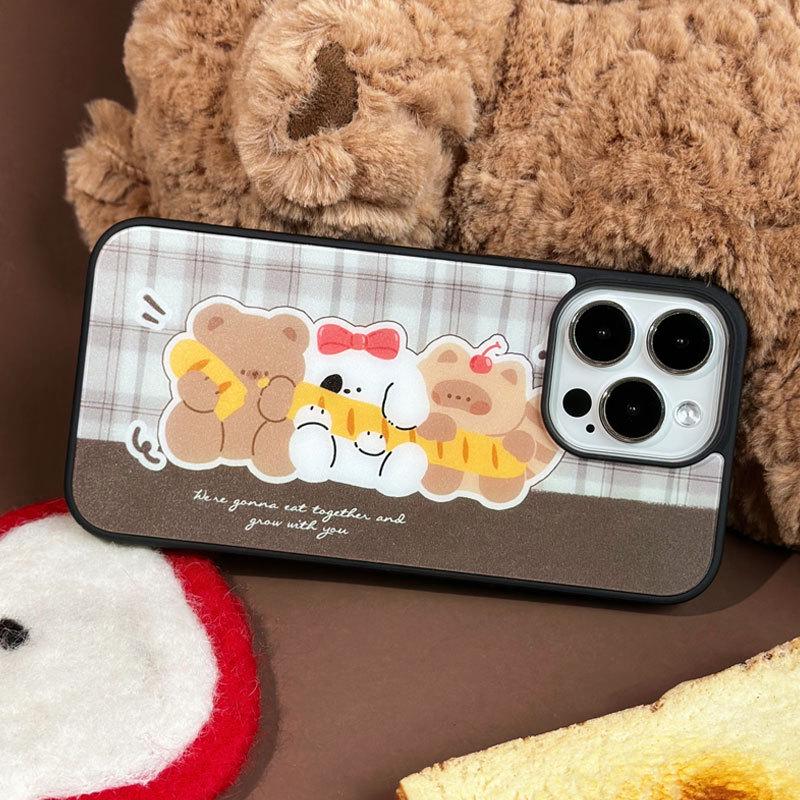 Чехол Zhitai Frosted Black Frame для iPhone: Совместимо с iPhone 16 Pro, 15 Pro Max, 14 и Cartoon 13.