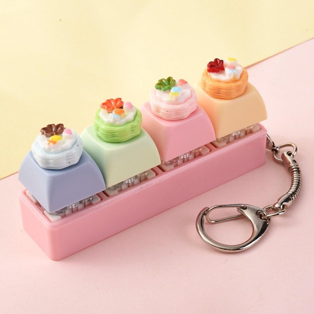 Pass The Time Keycap Fidget Keychain Mechanical Click Button Keycap Keychain Daily Use