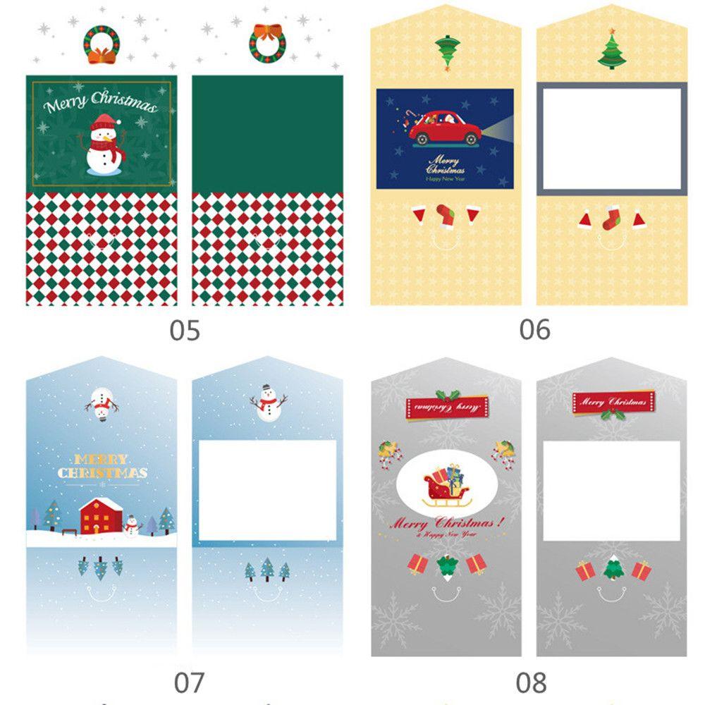 1/10PCS Creative Paper New Years Winter Holiday Greeting Card Set Xmas Gifts Cards Merry Christmas