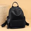 Leather Simple Casual Large Capacity Cowhide Women'S Backpack Soft Bag Multi-Compartment Backpack