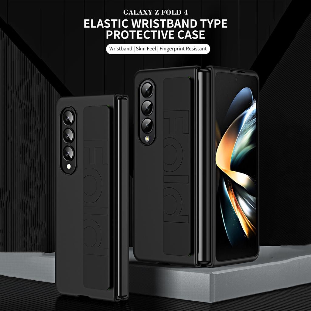 Матовый шелковистый жесткий пластиковый чехол-ремешок для Samsung Galaxy Z Fold 5 4 3 2, браслет, эластичный защитный чехол для Z Fold5 Fold4 Fold3, защитный чехол
