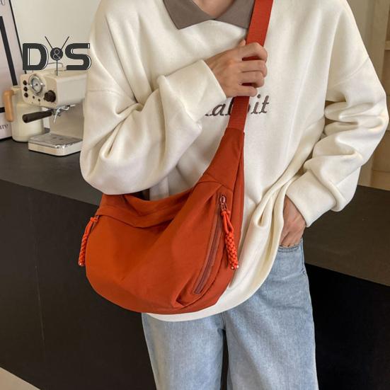 Женская сумка через плечо с регулируемым ремнем, большая вместительная сумка для пельменей, застежка-молния, многокарманный дизайн, сумка-слинг для повседневного использования