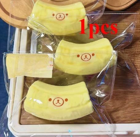 Новая кремовая текстура Банановый мишка, Форма морковки-мишки, Может снять стресс, Студенческая, Взрослая, Офисная игрушка-антистресс