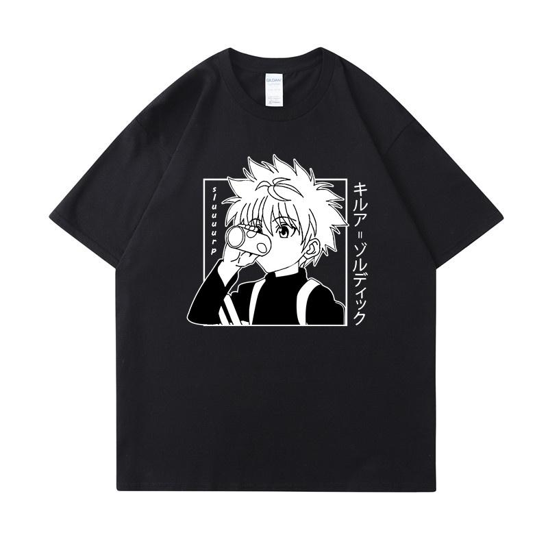 Футболка с графическим принтом Killua Zoldyck унисекс, летняя, повседневная, с круглым вырезом, коротким рукавом, в уличном стиле, модная футболка в стиле аниме