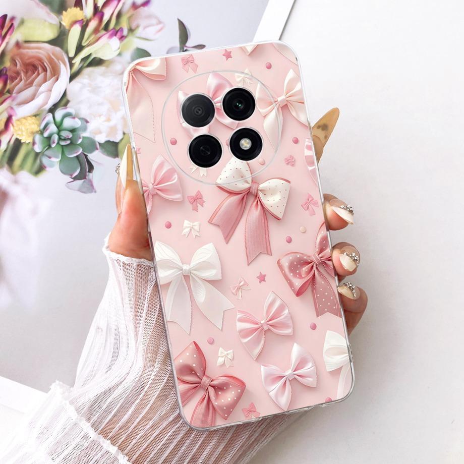 For Oppo A5 Pro A5X A5 4G 5G / Oppo K13x Global Phone Case Clear Soft TPU Bumper Cover Cat Cartoon Luxury Butterfly Flower Funda