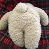 [USED] Christmas Teddy Bear, MON SEUIL Tweed Muffler Bear