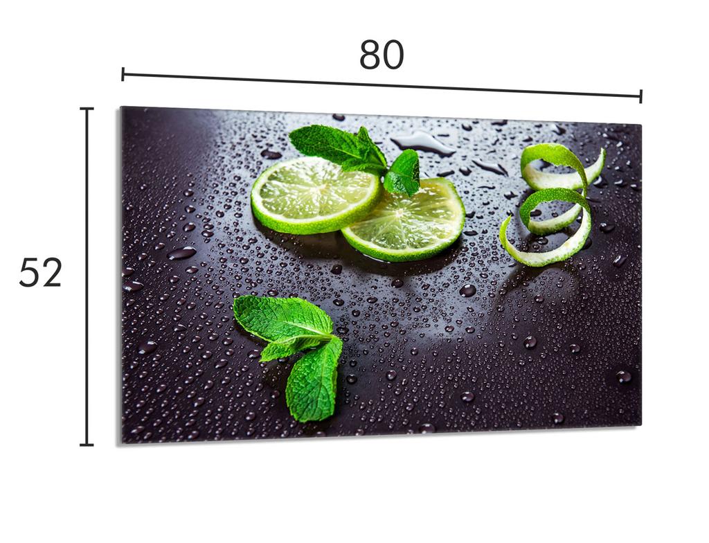 Szklana płyta ochronna na kuchenkę 80x52 Limonka