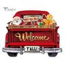 Подвесной приветственный знак на входной двери грузовика с 12 альтернативными сезонными праздничными декорациями, приветственный знак в форме грузовика на осень, День благодарения, Хэллоуин