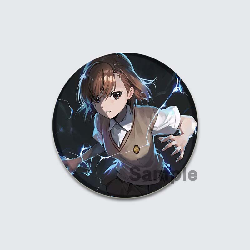32/44/58 мм A Certain Scientific Railgun HD Брошь Значок Аниме Мультяшная Фигурка Мисака Микото/Ваннай Кинухо Круглые Демонстрационные Булавки Ювелирные Изделия Подарки