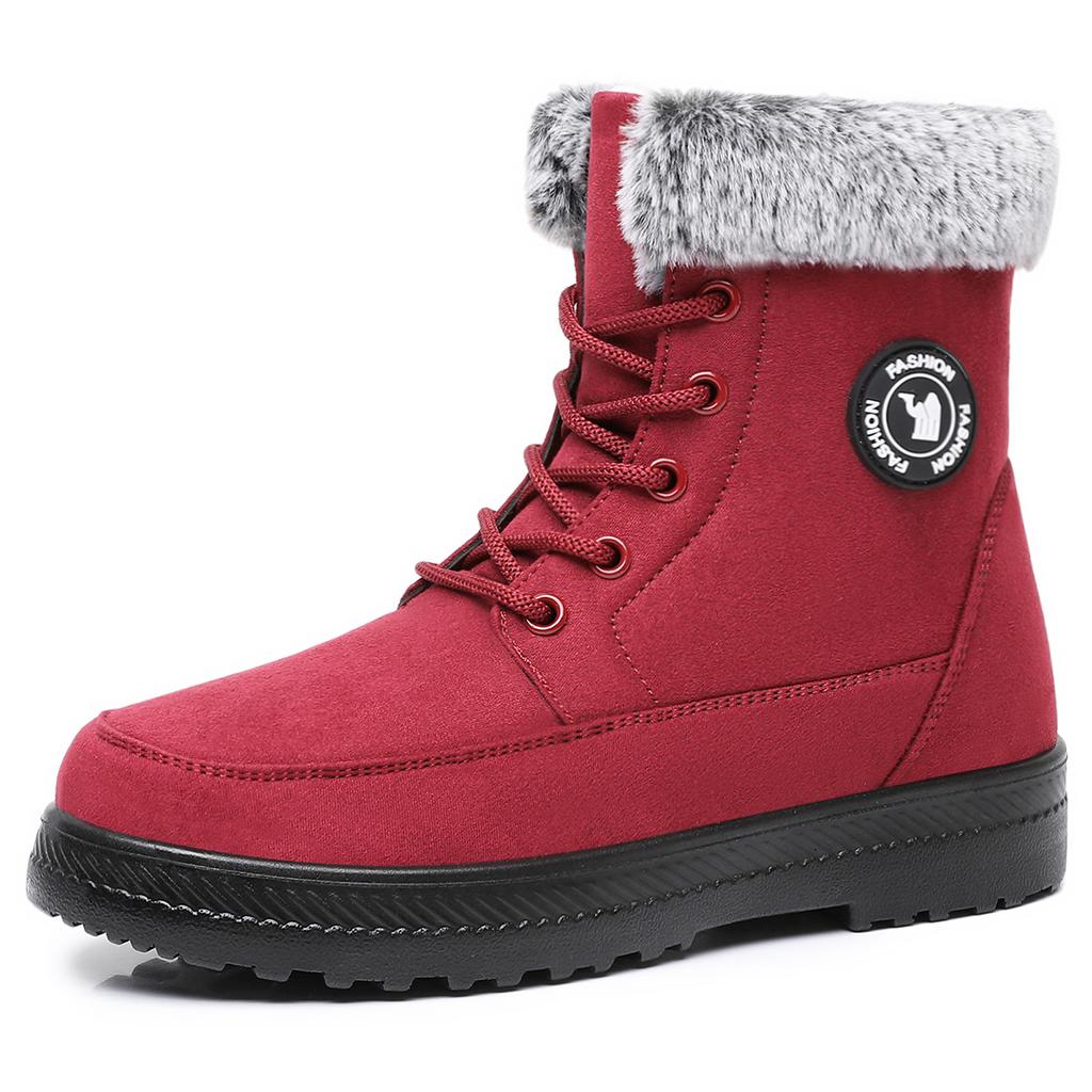 Snow Boots Women's High-top Cotton Boots Cold-proof and Warm Boots Women's Velvet Thickened Cotton Shoes Soft-soled Versatile Boots