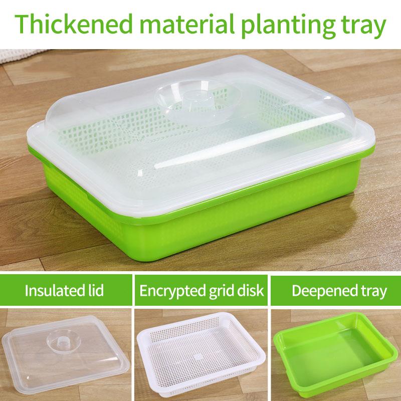 1 комплект горшков для выращивания рассады, гидропонный поддон для проращивания бобовых ростков, двухслойный лоток для рассады травы для домашних кошек