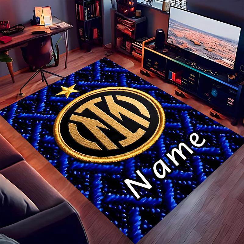 Custom personalization Inter Milan Print Area Rug - Soft, Washable Non-Slip Indoor Mat,Living Room,Home&Office Decorative Rug