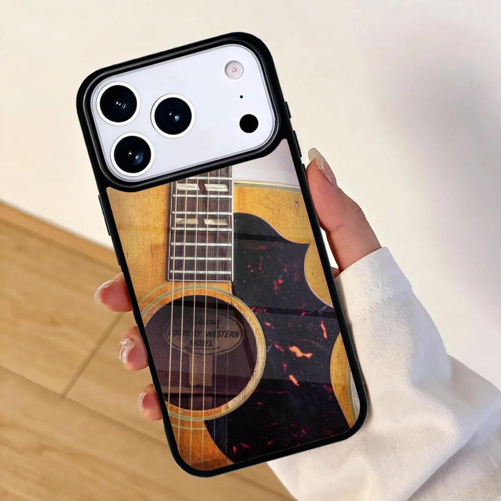 Rustic-Sepia-Guitar Phone Case For Apple iPhone 17 air 16 Pro Max 15 Pro Max 14 13 12 11 Mini Back Cover