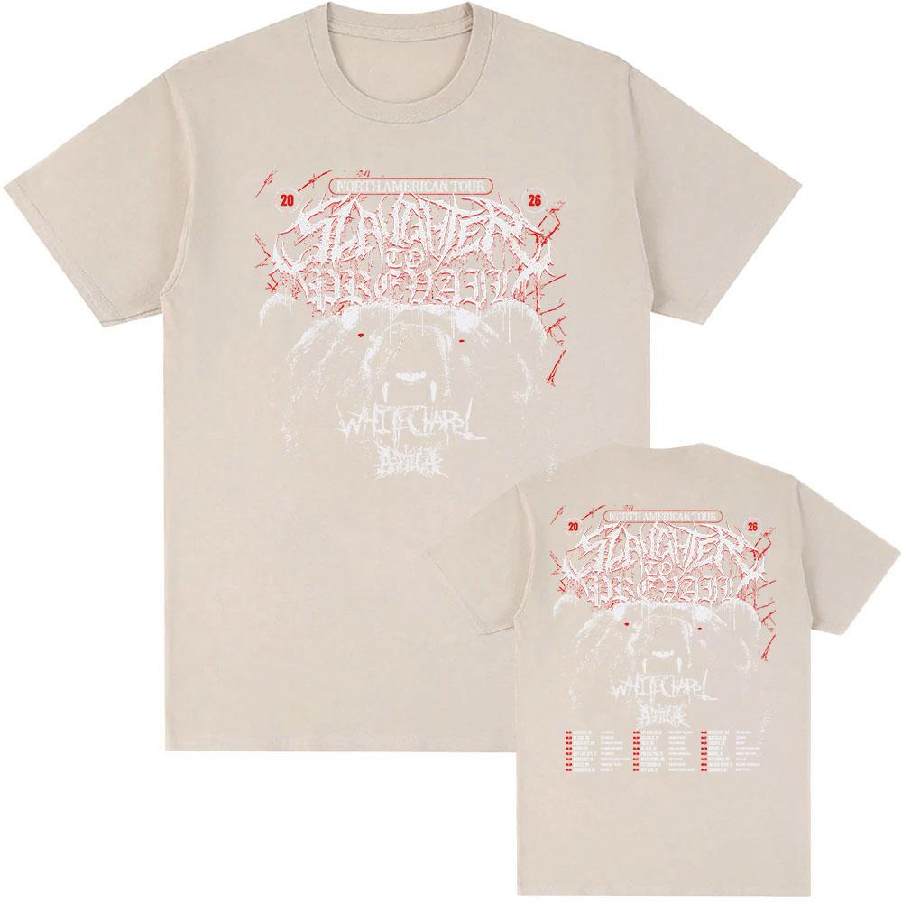 The Grizzly Winter Tour 2026 T-shirt Rock Band SLAUGHTER TO PREVAIL Tshirts Hip Hop Unisex Streetwear Cotton Short Sleeve Tees