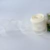 Custom Hologram Sheer Chiffon Polyester White Pink Yellow Organza Ribbon Spool for Wedding Bouquets Wrapping