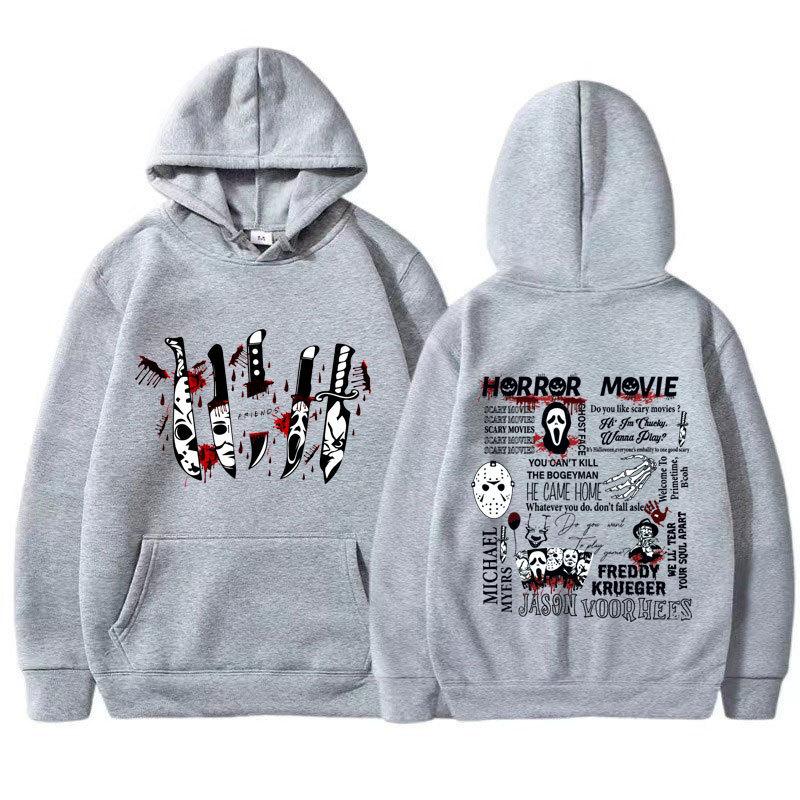 Friends Knife Horror Movie Halloween Hoodies Causal Unisex Hoodies